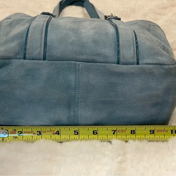 Coach Legacy Gallery Suede Tote Bag Blue | Silver Hardware | F1050-8E93 - Picture 4 of 9